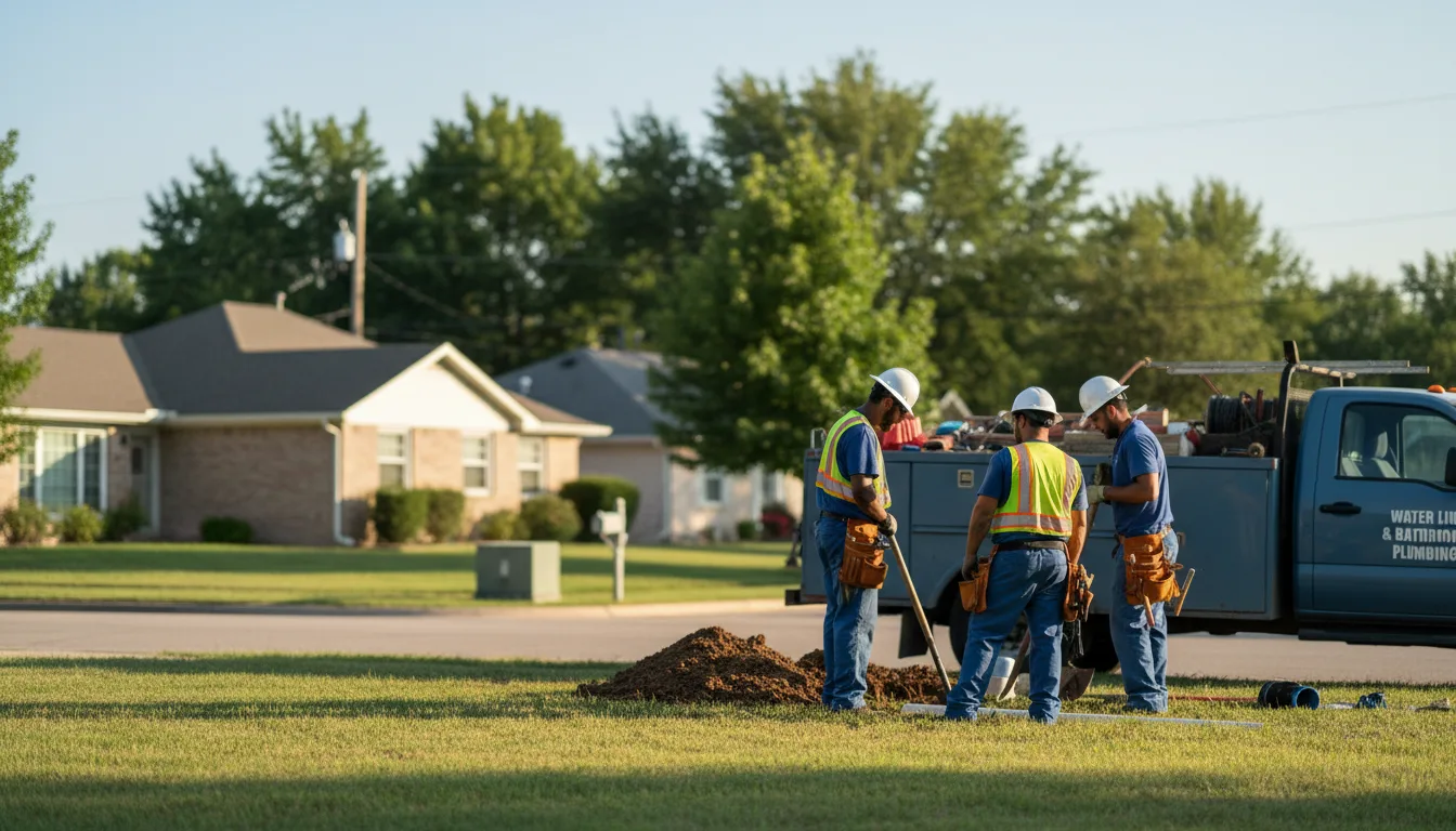 Residential water line and bathroom plumbing service in Wahoo, NE